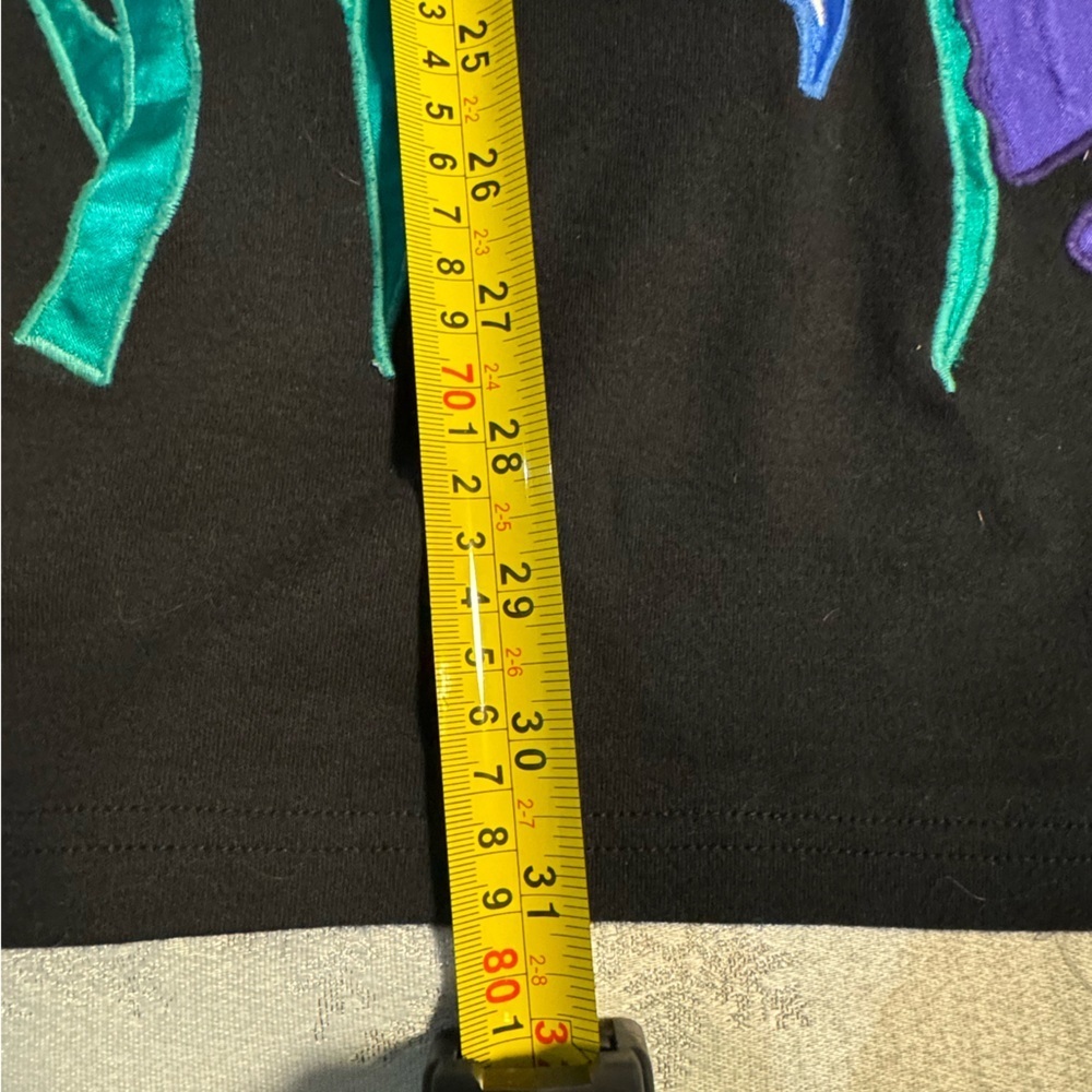 90’s Tunic Colorful Sea Life Tropical Embroidered Beaded Appliqué Grannycore 1X - Picture 6 of 14